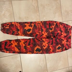 Orange camo baggy jeans. REDFOX JEANS size medium